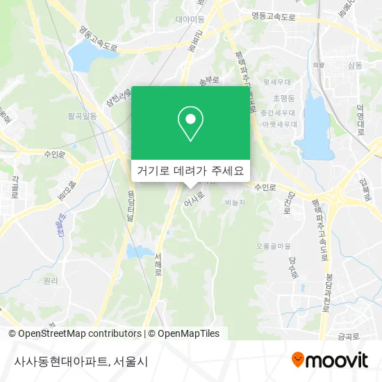 사사동현대아파트 지도