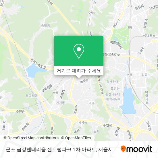군포 금강펜테리움 센트럴파크 1차 아파트 지도