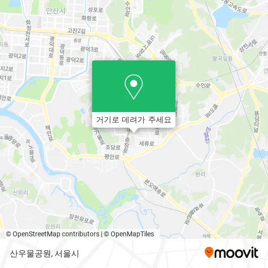 산우물공원 지도