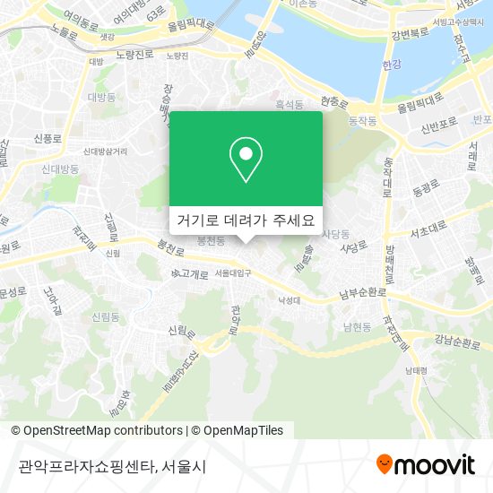 관악프라자쇼핑센타 지도