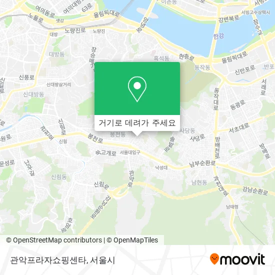 관악프라자쇼핑센타 지도