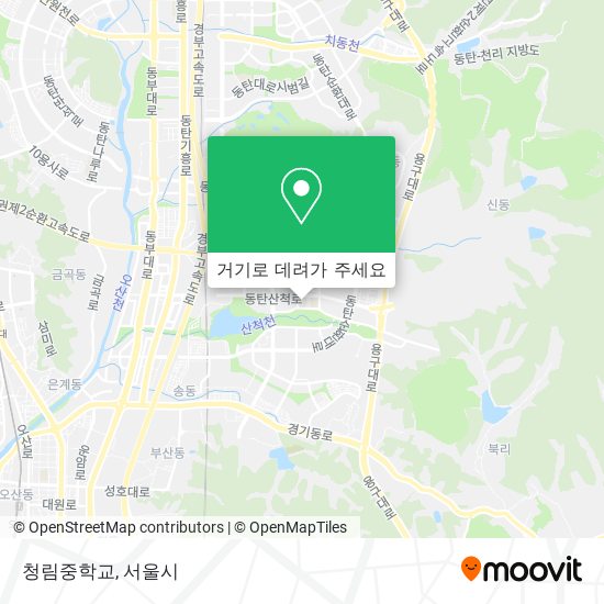청림중학교 지도