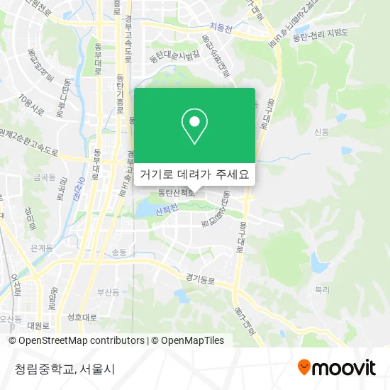청림중학교 지도