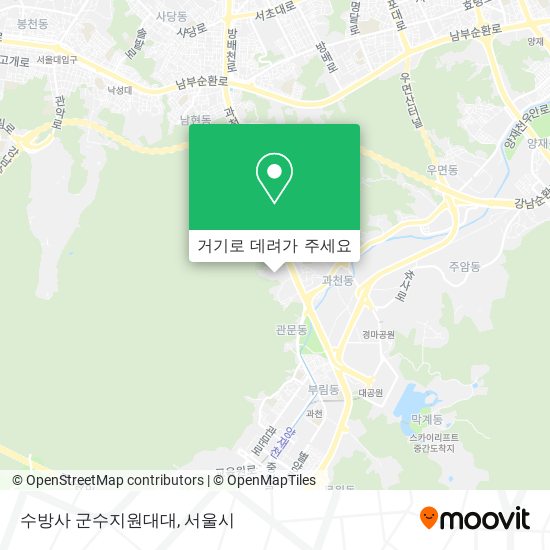 수방사 군수지원대대 지도