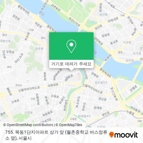 755. 목동1단지아파트 상가 앞 (월촌중학교 버스정류소 옆) 지도