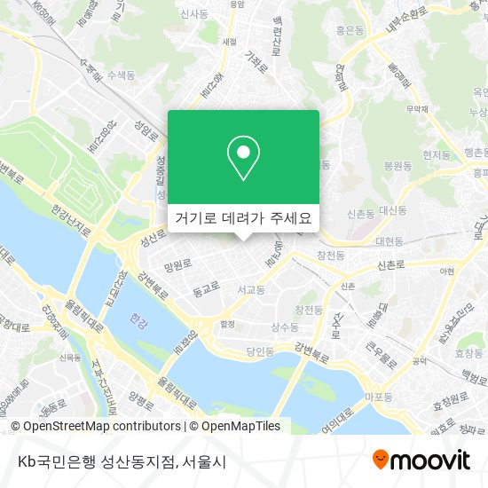 Kb국민은행 성산동지점 지도