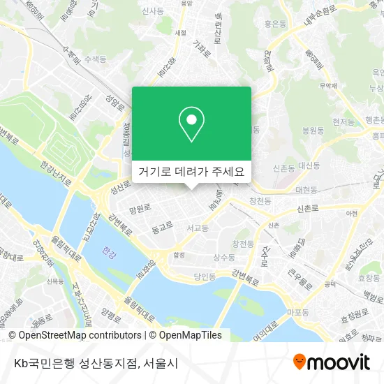 Kb국민은행 성산동지점 지도