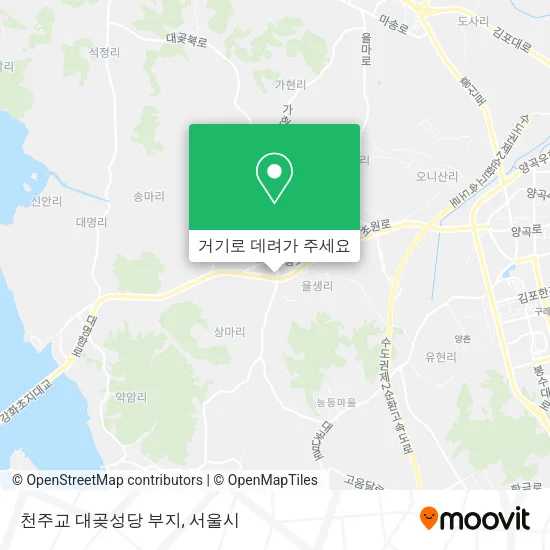 천주교 대곶성당 부지 지도