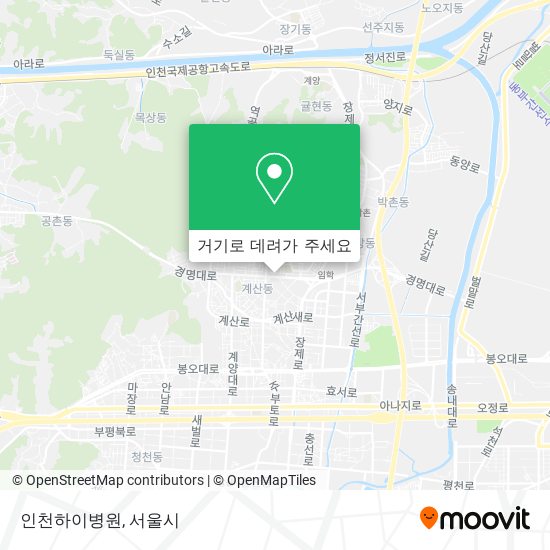 인천하이병원 지도