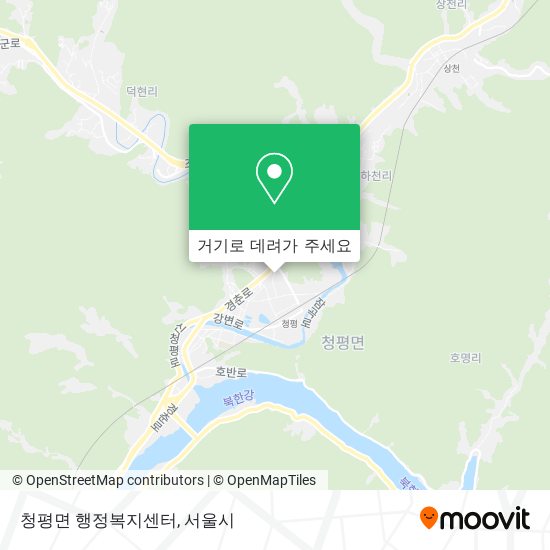 청평면 행정복지센터 지도