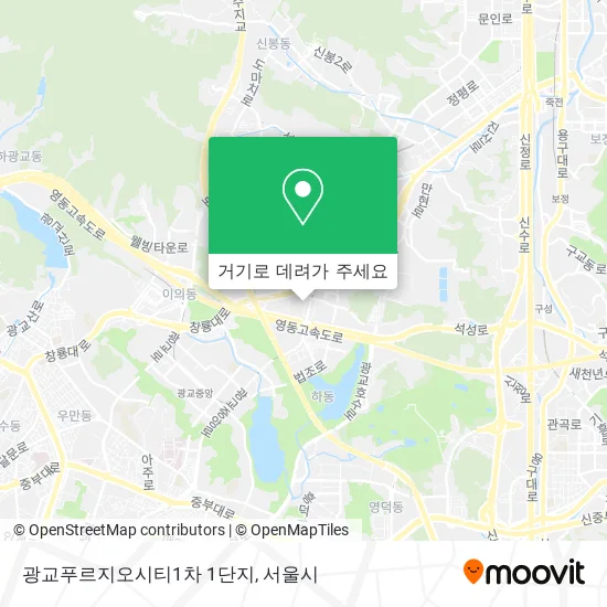 광교푸르지오시티1차 1단지 지도