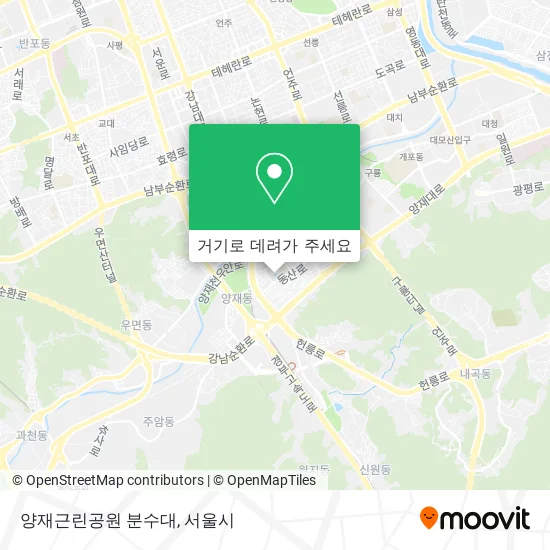 양재근린공원 분수대 지도