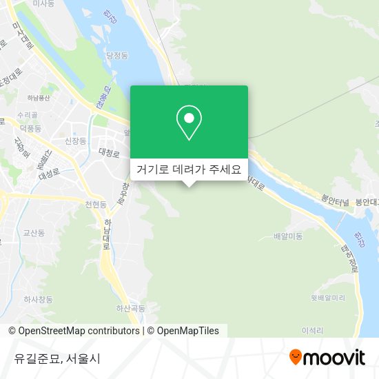 유길준묘 지도