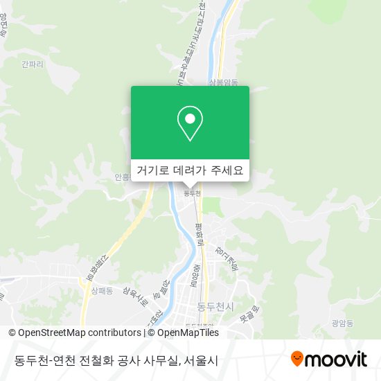 동두천-연천 전철화 공사 사무실 지도