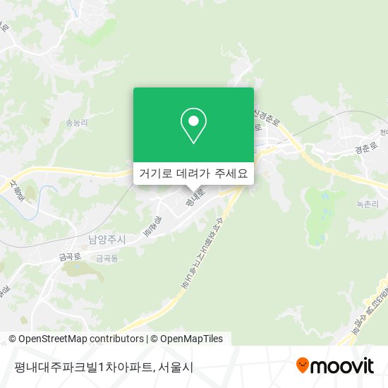 평내대주파크빌1차아파트 지도