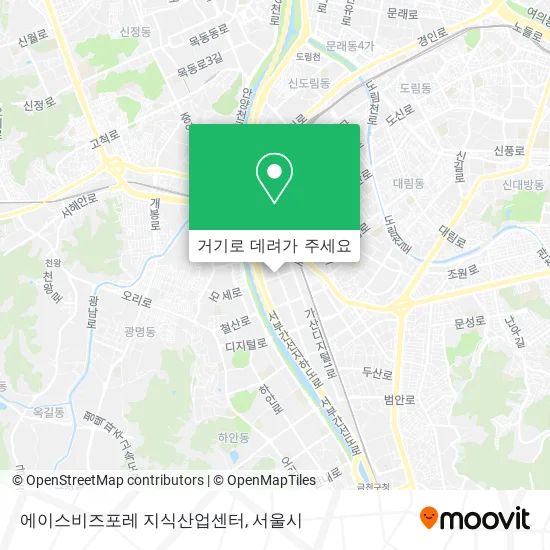 에이스비즈포레 지식산업센터 지도