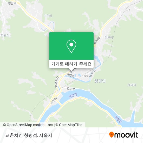 교촌치킨 청평점 지도