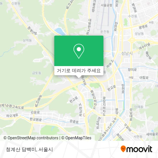 청계산 담백미 지도