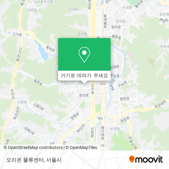 오리온 물류센터 지도