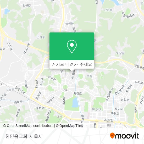 한믿음교회 지도