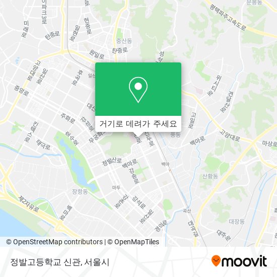 정발고등학교 신관 지도