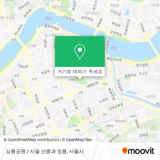 삼릉공원 / 서울 선릉과 정릉 지도