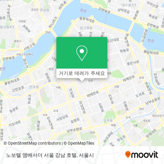 노보텔 앰배서더 서울 강남 호텔 지도