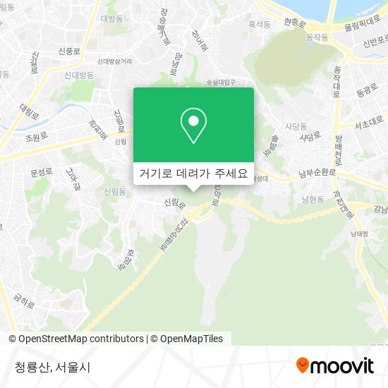 청룡산 지도