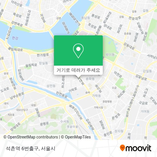 석촌역 6번출구 지도