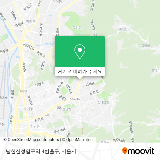 남한산성입구역 4번출구 지도