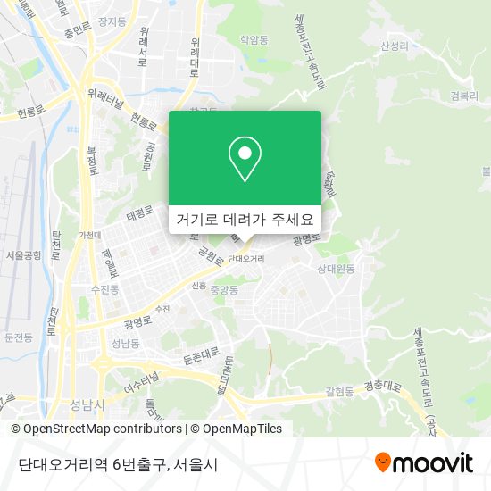 단대오거리역 6번출구 지도