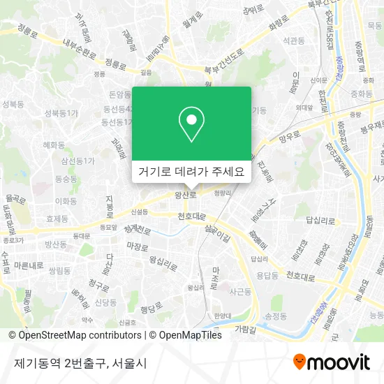 제기동역 2번출구 지도