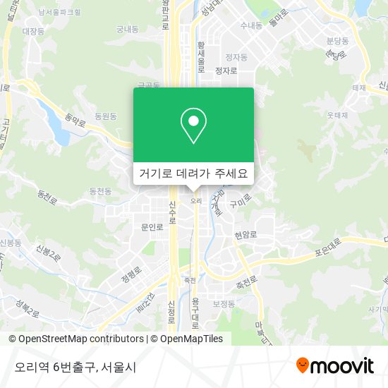 오리역 6번출구 지도