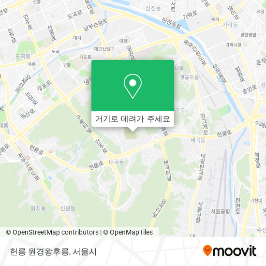 헌릉 원경왕후릉 지도