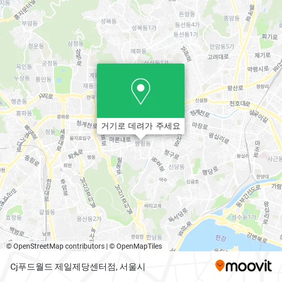 Cj푸드월드 제일제당센터점 지도