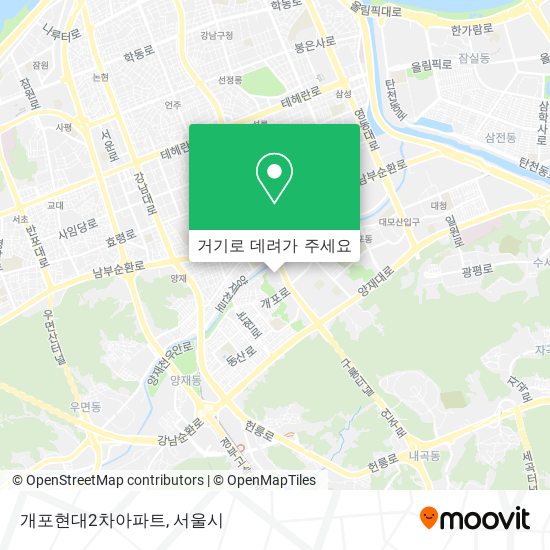 개포현대2차아파트 지도