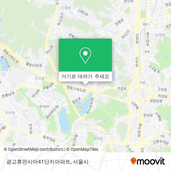 광교휴먼시아41단지아파트 지도