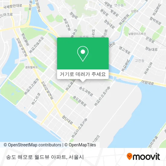송도 해모로 월드뷰 아파트 지도