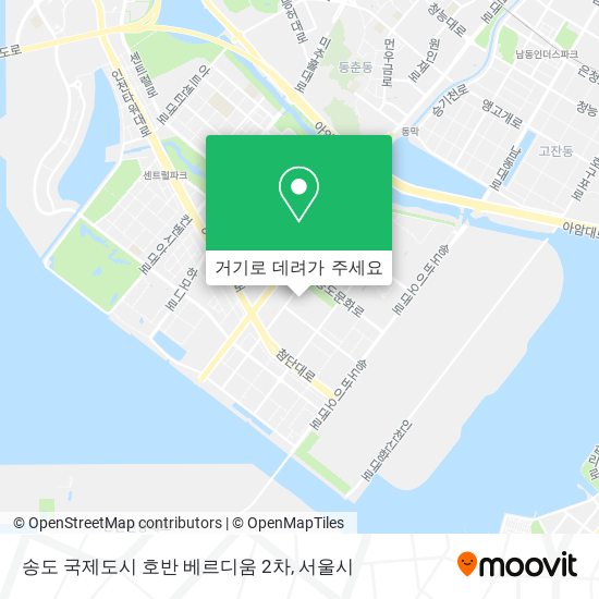 송도 국제도시 호반 베르디움 2차 지도