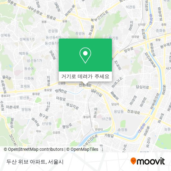 두산 위브 아파트 지도