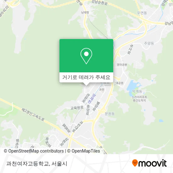 과천여자고등학교 지도