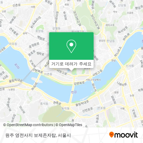 원주 영전사지 보제존자탑 지도