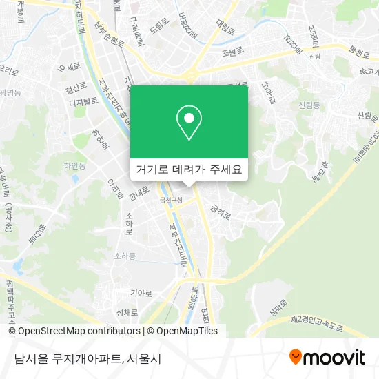 남서울 무지개아파트 지도