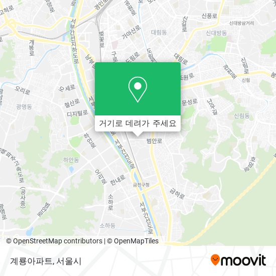 계룡아파트 지도