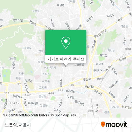 보문역 지도