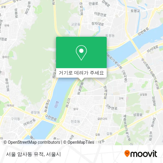 서울 암사동 유적 지도