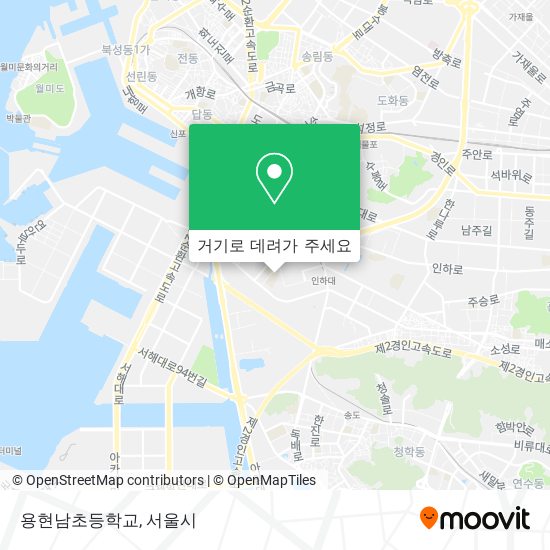 용현남초등학교 지도