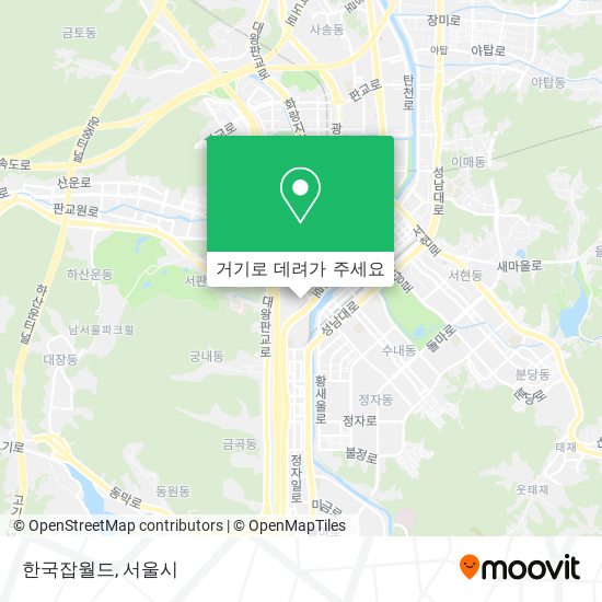한국잡월드 지도