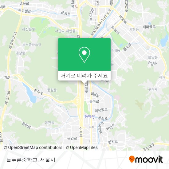 늘푸른중학교 지도