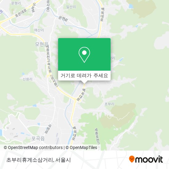 초부리휴게소삼거리 지도